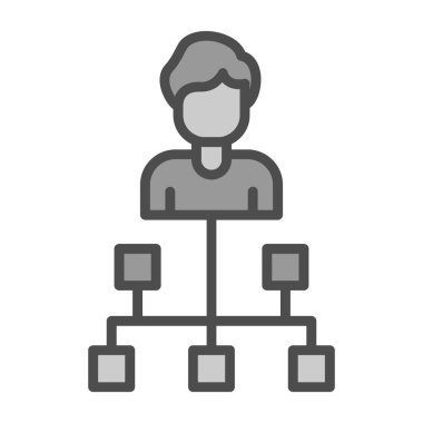 Yönetimin düz simgesinin vektör illüstrasyonu 