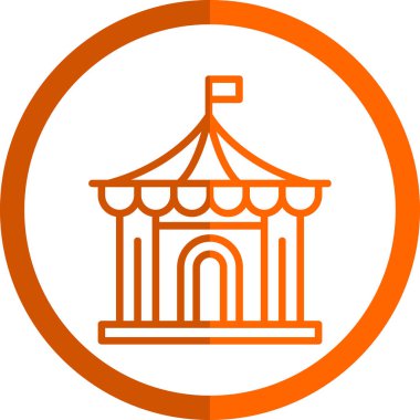 Sirk çizgisi vektör simgesi