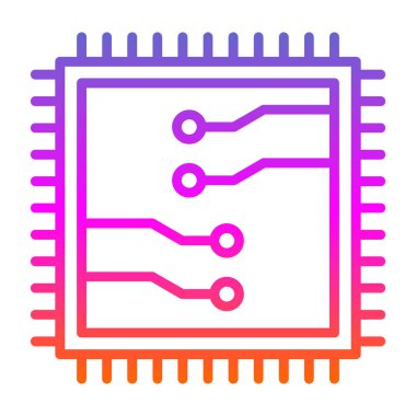 çip simgesi, vektör illüstrasyonu basit tasarım