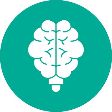 Beyin simgesi, vektör illüstrasyonu 