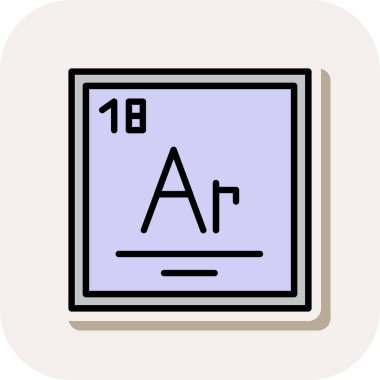 Periyodik tablo simgesinin vektör çizimi