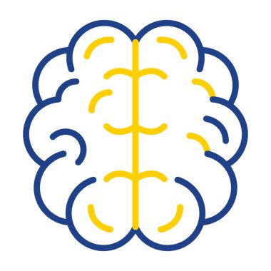 Beyin simgesi, vektör illüstrasyonu 