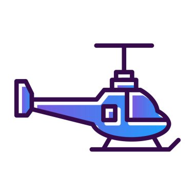 Helikopter. Web simgesi basit illüstrasyon