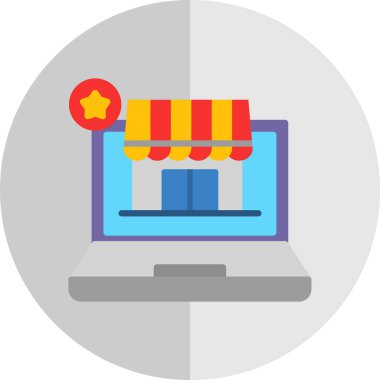 Alışveriş. Web simgesi basit illüstrasyon