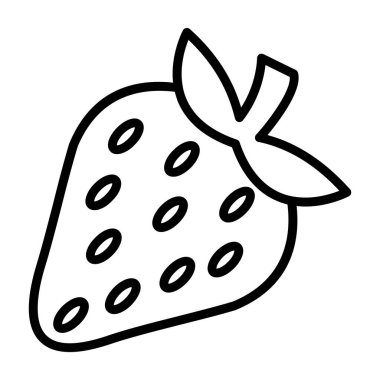 Çilek simgesi, vektör çizimi 