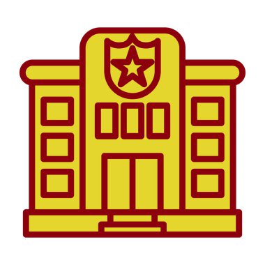 Polis karakolu web simgesi, vektör illüstrasyonu 