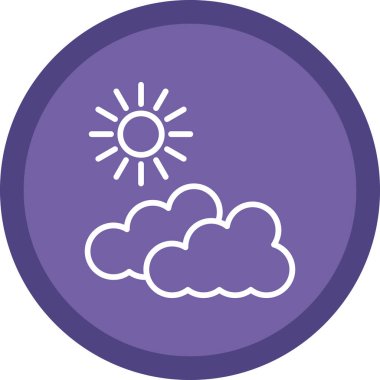 Hava durumu simgesi, vektör illüstrasyonu 