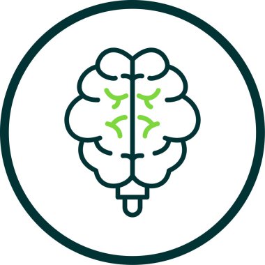 Beyin simgesi, vektör illüstrasyonu 