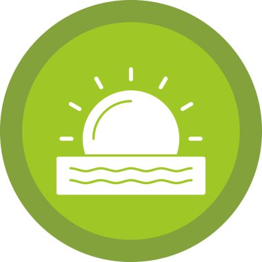 Gün doğumu ikon vektör çizimi tasarımı