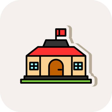 Zili olan bir ev. vektör illüstrasyonu