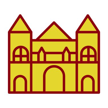 Şato. Web simgesi basit illüstrasyon