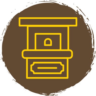 Bilet Ofisi simgesi vektör illüstrasyonu