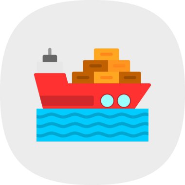 ship icon, vector illustration simple design