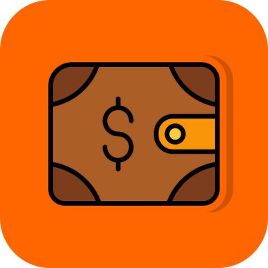 wallet icon, vector illustration simple design