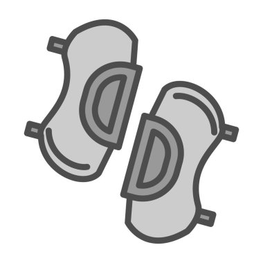 iki çift çizme simgesi ana hat biçiminde