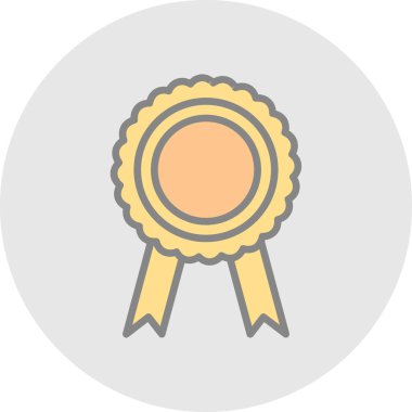 Madalya. Web simgesi basit illüstrasyon