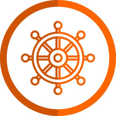 Hadım öküz tekerlek vektör simgesi