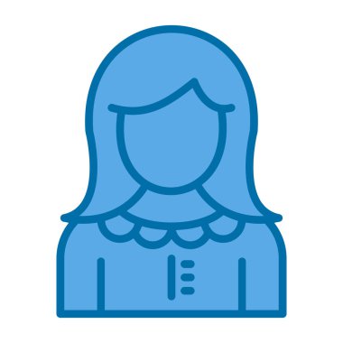 kız web simgesi basit tasarım 