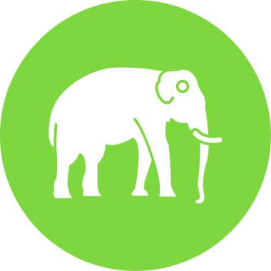 Fil simgesi, vektör illüstrasyonu basit tasarım