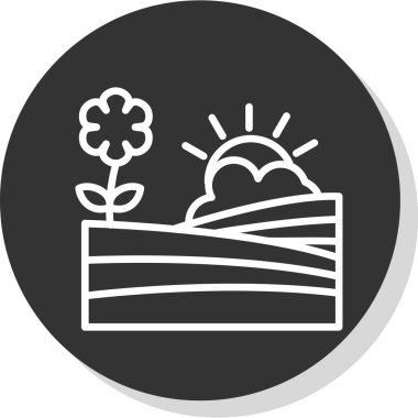 Kek. Web simgesi basit illüstrasyon