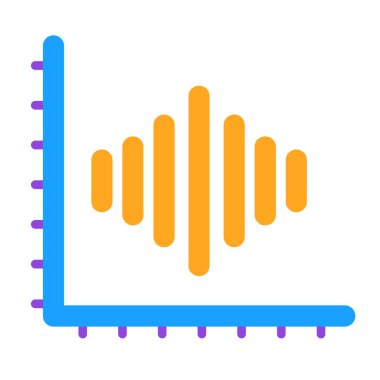 Dengeleyici. ses dalgası. Basit tasarım vektörü illüstrasyonu