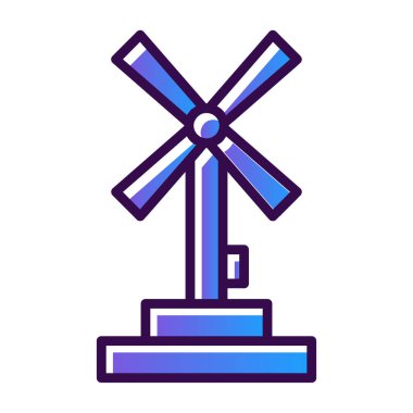 Yel değirmeni simgesi, vektör biçimi