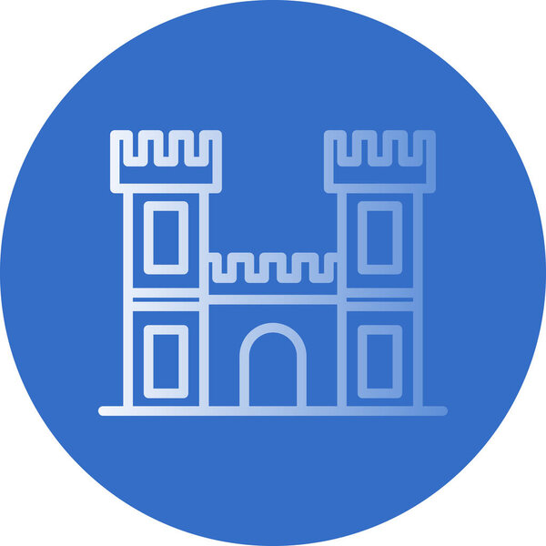 castle icon, vector illustration simple design
