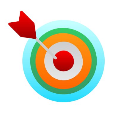 Hedef simgenin vektör illüstrasyonu 