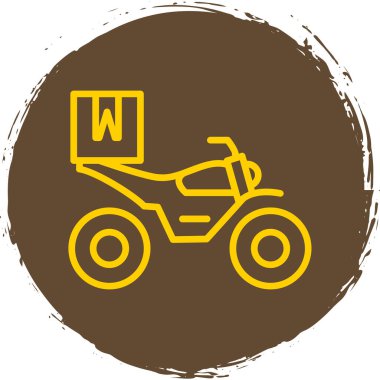 Teslimat. Web simgesi basit illüstrasyon