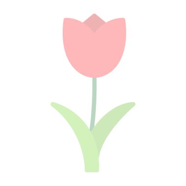 Lale çiçek simgesinin vektör illüstrasyonu