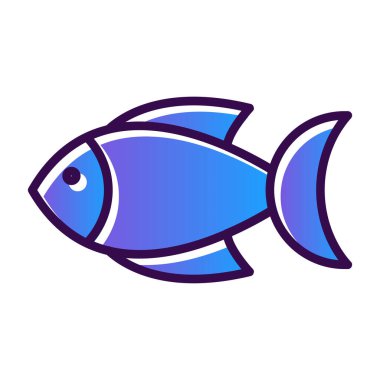 balık simgesi, vektör illüstrasyonu basit tasarım