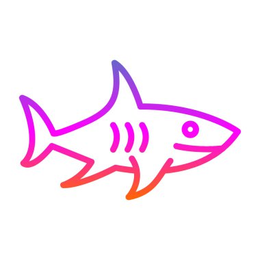 köpek balığı web simgesi, vektör çizim 