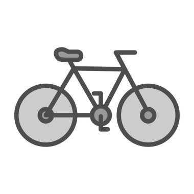 Bisiklet yassı simgesinin vektör illüstrasyonu