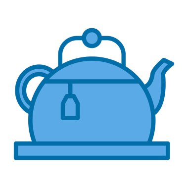 Çaydanlık ağı simgesi. Basit resimleme                           