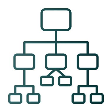 Ağ bağlantıları düz vektör simgesi