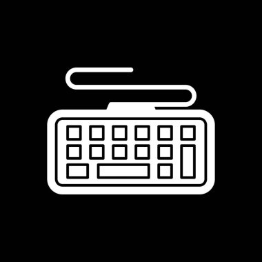 bilgisayar klavyesi simgesi, vektör illüstrasyonu basit tasarım