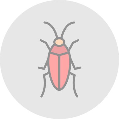 Hamamböceği web simgesi ana hatları vektörü 