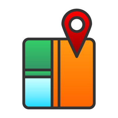 harita pin konumu simgesi düz biçimli