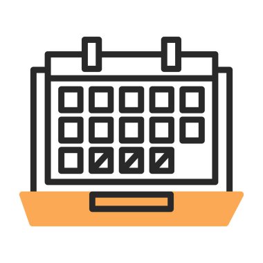 Takvim simgesi, vektör illüstrasyonu basit tasarım