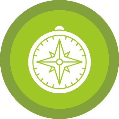 pusula düz simgesi, vektör illüstrasyon tasarımı