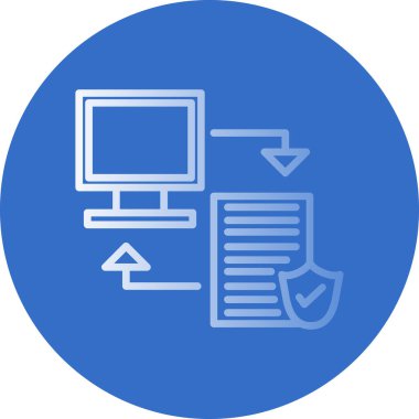 veri aktarım simgesi, vektör illüstrasyonu 