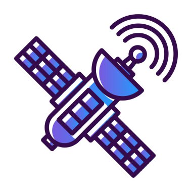 uydu simgesi, vektör illüstrasyonu basit tasarım