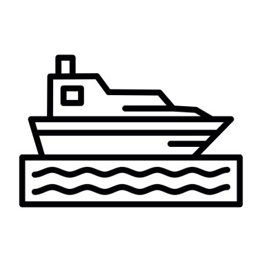 Gemi simgesi vektör illüstrasyonu