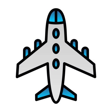 uçak ikonu vektör illüstrasyonu 
