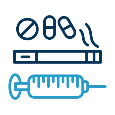 Enjeksiyon ikonu. Tasarım. vektör simgesi