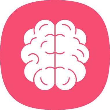 Beyin simgesi, vektör illüstrasyonu 