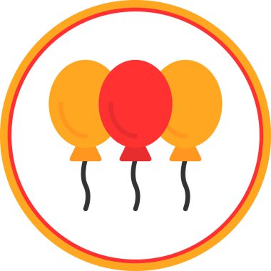 Balon simgesinin vektör illüstrasyonu 