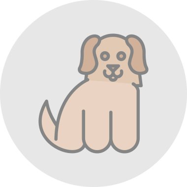 köpek simgesi, vektör illüstrasyonu basit tasarım