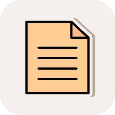 Belge. Web simgesi basit illüstrasyon 