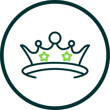 Taç. Web simgesi basit illüstrasyon